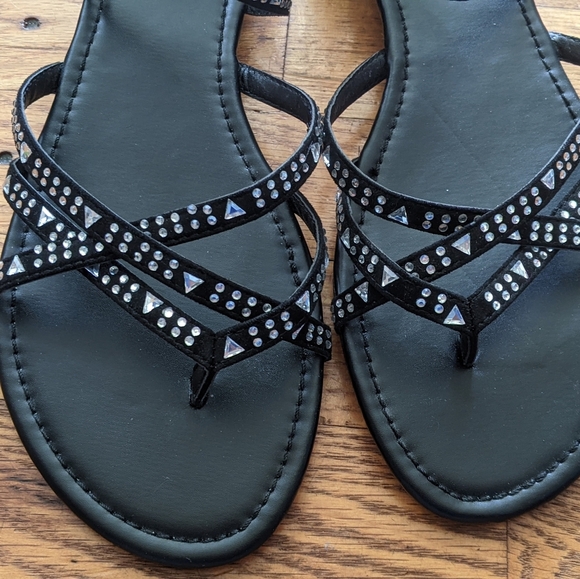 NWOT Union Bay Rhinestone Strappy Sandals - Picture 2 of 7